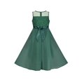 thumbnail image 2 of Girls Dress Dark Green Rhinestone Chiffon Bridesmaid Party Maxi 7 Years, 2 of 5