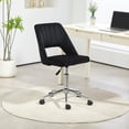 thumbnail image 2 of Vinsetto Armless Office Chair Swivel Computer Desk Chair, Black, 2 of 10
