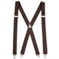 thumbnail image 1 of Mens Elastic X-Back Adjustable Straight Clip On Suspenders - Brown (Regular 46" Long), 1 of 4