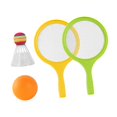 thumbnail image 3 of Kids Badminton Tennis Set Badminton Racket with Ball and Badminton Shuttlecock, Yellow Green, 3 of 9