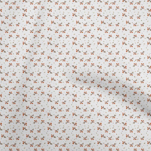 oneOone Cotton Poplin White Fabric Asian Japanese Floral Sewing Material Print Fabric By The Yard 56 Inch Wide