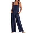 thumbnail image 2 of zanvin Pantalons pour Femmes, Liquidation Combinaison Sans Manches à Bretelles Décontractée Mode Été Unie, 2 of 5