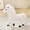 White, variant on White Horse Brown Horse Simulated Horse Doll Toy, Premium Handcrafted Plush Animal Figure Sofa Decoration, 32x26cm Cute Christmas Gift for Kids Home Decor with Floral Accents, Black