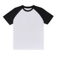 thumbnail image 1 of Ediodpoh Men’s Raglan Contrast T Shirt 230g Solid Color Retro Heavy Shoulder T Shirt Pure Cotton Matching Color Loose Short Sleeve Tops for Men Trendy BK1 XXL, 1 of 3