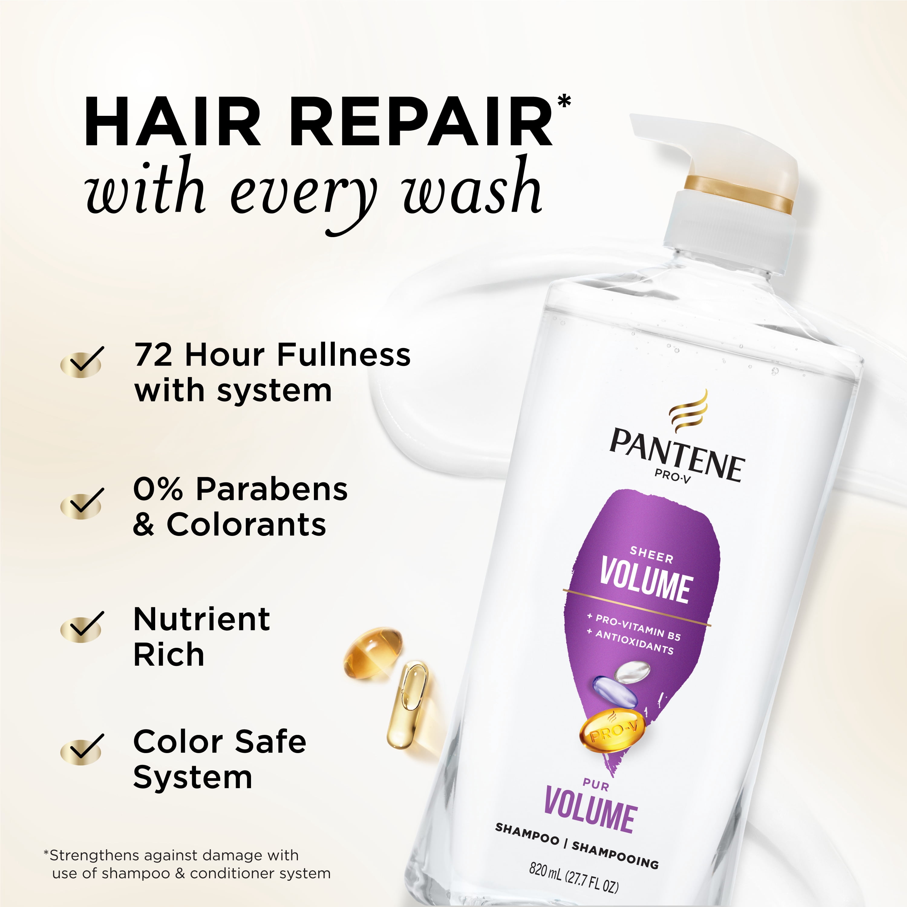 Revitalisant Réparateur enProfondeur Pantene, Masque Capillaire, Perles Fondantes Pro-V, Miracle Rescue, Réparation Des Dommages, Pour Des Cheveux Forts, Brillants et Sains, 237 mL