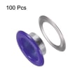thumbnail image 3 of Unique Bargains 100PCS Grommets Eyelets 2/5 Inch (10mm) ID Hole Metal Self Backing Eyelet with Washers for Leather Purple, 3 of 7