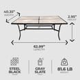 thumbnail image 2 of Four Seasons Courtyard Campton Table de Salle à Manger de 70 Pouces Hills avec Fini Ardoise, 2 of 7