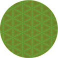 thumbnail image 1 of Ahgly Company Tapis Rond Lavable en Machine Intérieur Transitionnel Vert Pois, 5 Pieds Rond, 1 of 7