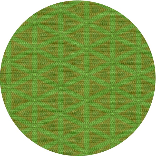Ahgly Company Tapis Rond Lavable en Machine Intérieur Transitionnel Vert Pois, 5 Pieds Rond