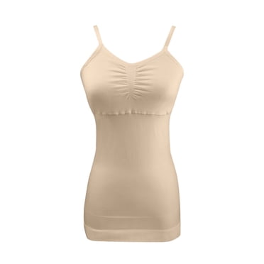 Clearance! Hontri Shapewear Women's Shaper Tummys Control Padded Bra Camisole Cami Seamless Compression Tank Top Shapewear Body Shaper Shapewear Tummy Control Khaki,3Xl