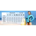 thumbnail image 2 of Charmo Womens Plus Size Long Sleeve Rash Guard Top Zipper Swimsuit Swim Shirt, 2 of 6