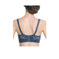 thumbnail image 2 of INSPIRE CHIC Women Full Cup Bras Breathable Comfort Floral Lace Full Coverage Non Padded Underwired Bra 36/80 Fit 34B Navy Blue, 2 of 6