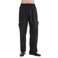 thumbnail image 1 of TOPTIE Men's Black Cargo Style Kitchen Work Chef Pant, Great In Winter, 1 of 8