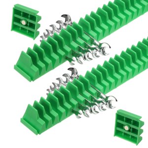 46pcs Magnetic Wrench Organizer for Tool Box, Magnetic Modular Wrench Organizer Holder Toolbox Universally for 46 Tools Drawer Chest Ratcheting Offset Wrenches, Green
