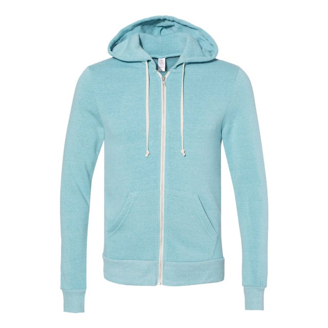 Rocky Eco-Fleece Full-Zip Hooded Sweatshirt, M, Eco Aqua