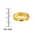 thumbnail image 3 of Men's Tungsten Wedding Band Ring GoldTone Flat Brushed Comfort-Fit 4MM, 3 of 6