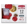 thumbnail image 5 of Rubbermaid TakeAlongs Twist & Seal Food Storage Containers, Assorted Sizes, Ruby, 6 Pack, 5 of 5