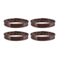 thumbnail image 1 of Unique Bargains 4 Pack PU Leather Loops Retaining Ring for 26mm Width Watch Band, Dark Brown, 1 of 5