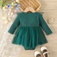 thumbnail image 2 of WEAIXIMIUNGChristmas Robe en Tulle à Manches Longues Unie pour Bébés Filles, Barboteuse Justaucorps Tenues Vêtements 12-18 Mois, 2 of 9