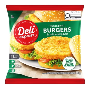 Deli Express Burgers de poitrine de poulet 550 g