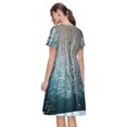 thumbnail image 2 of Bixox Women's Short Sleeve Summer Dress Loose Swing Knee Length Dresses with Pockets-Winter Rabbit, 2 of 7