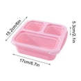 thumbnail image 3 of Contenants à Collation Bento avec 3 Compartiments pour Préparation de Repas École Voyage Contenant Lunchable Réutilisable et, 3 of 6