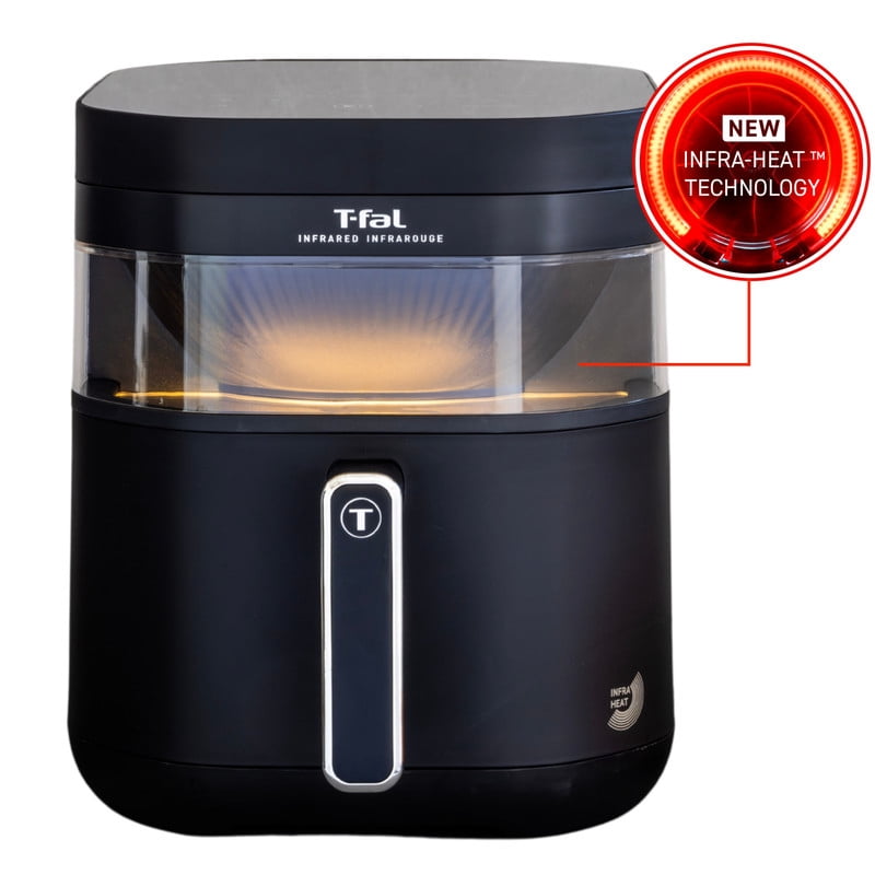 T-fal Infrared 2.0 Air Fryer, 8-in-1, Extra Large 7L / 7.3Qt., Infra-Heat Technology, Dual heating design, No pre-heating, Faster, Juicier and Crispier, Black