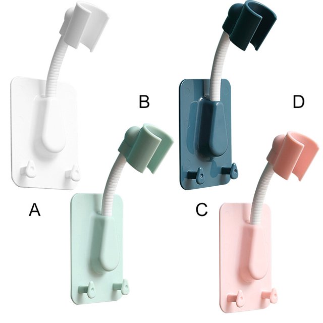 Shower Head Holder for Bathroom Wall Mount Shower Head Stand Shower Wand Holder Adjustable Handheld Showerhead Holder Self-Adhesive Shower Head Bracket