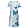 thumbnail image 5 of TJAZFJPA Robes d'Affaires Décontractées pour Femmes Dames Été Manches Courtes Robe Mode Col en V Évasée Fluide Robe Confortable Robe Scintillante Robe Formelle Femmes Longue, 5 of 5