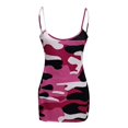 thumbnail image 3 of Robes Moulantes pour Femmes, Robe Décontractée Camouflage Imprimé Aguichant Ajustée Sans Manches à Bretelles, 3 of 5