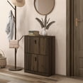 thumbnail image 2 of HOMCOM Shoe Cabinet with 2 Flip Drawers Adjustable Shelves for 12 Pairs, 2 of 10