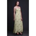 thumbnail image 4 of Bimba Robe à Bretelles Smockée en Georgette pour Femmes à Imprimé de Fleurs et de Chardonnerets Dorés - XX-Grand, 4 of 7