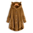 thumbnail image 2 of KIHOUT Spring Winter Warm Coat Women Button Coat SolidTops Hooded Pullover Loose Sweater Blouse Plus Size,Size S-5XL, 2 of 5