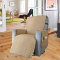 thumbnail image 4 of yuksok Housse de Fauteuil Inclinable Lavable Résistante Imperméable Housse de Sofa pour Bureau Maison Sable L, 4 of 9