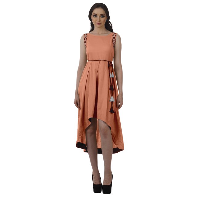 Moomaya Robes Asymétriques Femmes Décontractées Longues Sans Manches Robes de Soirée