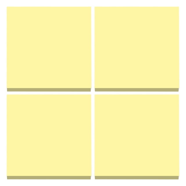 Clearance Sale Sticky Notes 3x3 Inches, 4 Pads Self-Stick Notes Bright Colors Sticky Notes, Post Notes for Study, Works, Daily Life Schools Supplies - Light Yellow