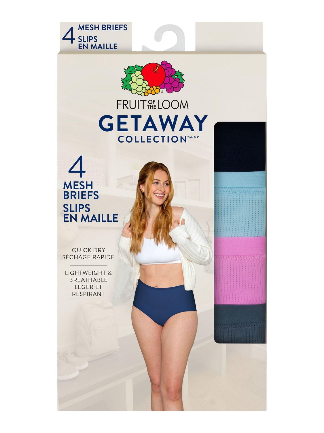 Ladies Getaway Brief, Assorted, Pack of 4