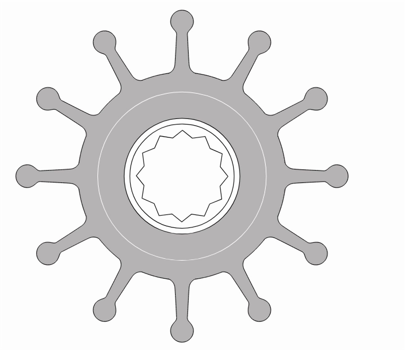 JOHNSON PUMP Water Pump Impeller - 812BT-1
