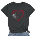 thumbnail image 1 of Meichang T-Shirts de la Saint-Valentin pour Femmes Mignons avec Cœur d'Amour T-Shirts Graphiques de Fête Manches Courtes Hauts Col Rond Coupe Ample T-Shirts Tendance T-Shirts, 1 of 3
