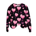thumbnail image 1 of FMFYFH Chandails à Enfiler de la Saint-Valentin pour Femmes Grande Taille à Manches Longues Col Rond Chandails Décontractés T-Shirts Graphiques T-Shirts Basiques, 1 of 5
