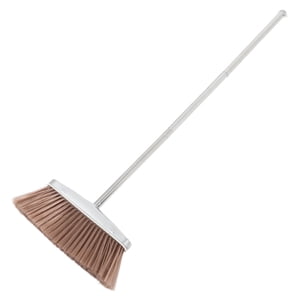 Raindrops Patio Broom with Stainless Steel Handle Efficient Dust and Pet Hair Removal for Home Use