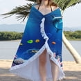 thumbnail image 4 of Couverture de Plage Anti-Sable Ronde Imprimée en Microfibre Serviette de Plage Super Légère Serviette de Bain Colorée Couverture de Plage Anti-Sable Tapis de Plage Serviette Polyvalente pour Voyage Piscine, 4 of 9