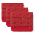 thumbnail image 1 of INSPIRE CHIC Rallonges de Soutien-Gorge pour Femmes à 3 Crochets 3 Rangées Bretelle de Soutien-Gorge Extensible Boucle Crochets Bande de Soutien-Gorge Rouge 3, 1 of 5