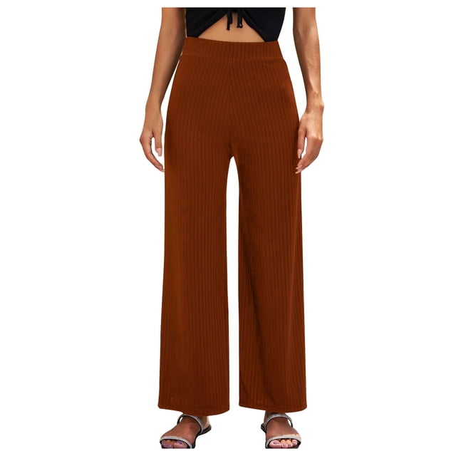 Birdeem Pantalon Grand Décontracté Mode Printemps et Été pour Femmes Couleur Unie Respirant Extensible Extérieur