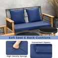 thumbnail image 2 of Gymax 7PCS Conversation Set Rattan Woven Chair Set w/ 2 Coffee Tables & 2 Ottomans, 2 of 5