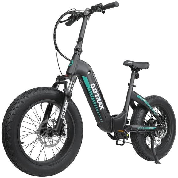 Gotrax R6 Vélo Électrique Pliant à Gros Pneus 20 Pouces x 4.0 Pouces, Moteur 500W, Batterie LG 48V 13.6Ah, Autonomie 72KM (PAS), Vitesse 32KM/H, Vitesses 7 Vitesses, Suspension avant, Écran LCD Intelligent, 5 Niveaux d'Assistance au Pédalage