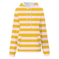 thumbnail image 4 of FAIWAD Womens Striped Drawstring Hoodies Casual Long Sleeve Color Block Pullover Tops Drop Shoulder Loose Sweatshirts, 4 of 5