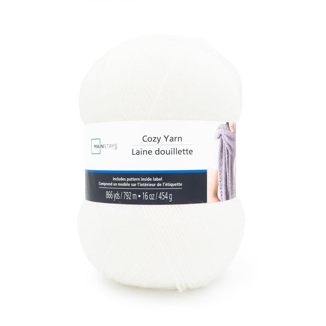 Mainstays Cozy Medium Acrylic Yarn 1 Ball, 454g / 792m