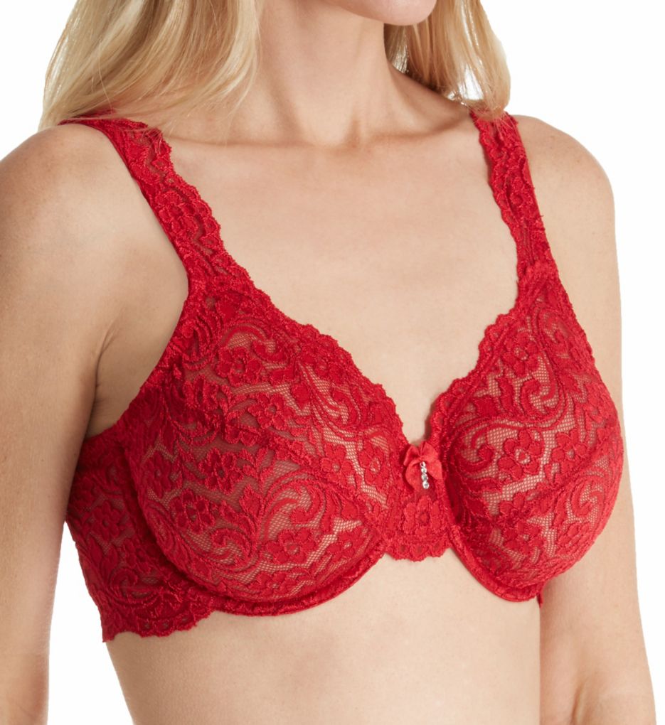 Soutien-gorge Sans Doublure à Armatures pour Femmes Smart et Aguichant 85045 Signature Lace (Sans Rouge 40DD)