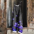 thumbnail image 2 of yoeyez Rompers for Women Summer,Ladies Print Summer Plus Size Long Jumpsuits Sleeveless Adjustable Straps Backless Overalls Jumpsuits With Pockets Purple,3XL, 2 of 6
